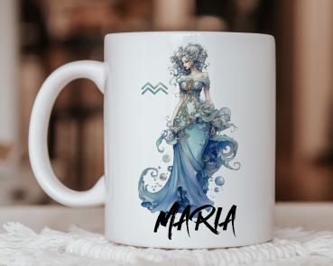 Coffee mug zodiac sign Aquarius